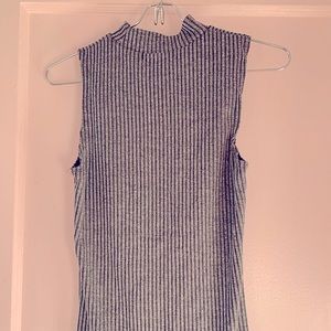Gray mock turtleneck mock neck tank top